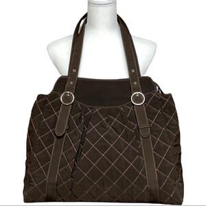 VERA BRADLEY Brown Quilted Large Bag